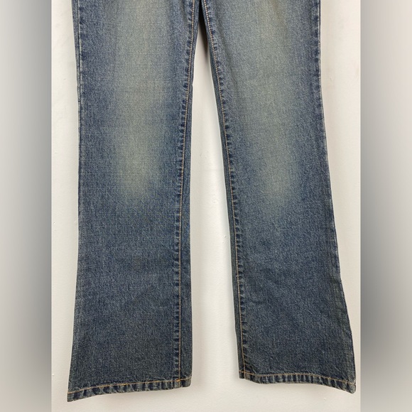 Vintage Blue Tattoo size 29 Women’s Blue Denim Low Rise Bootcut Jeans - Picture 3 of 9